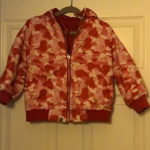 Reversible Pink Camo/Red Bape Windbreaker Jacket